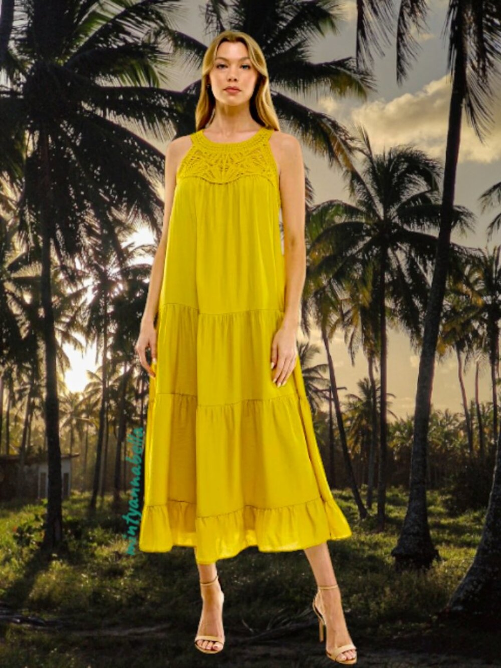 Luxology Woven Tiered Maxi Dress